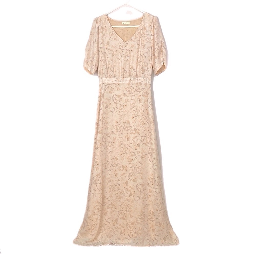 ModCloth Papier Pink/Peach Floral Maxi Dress size 8
